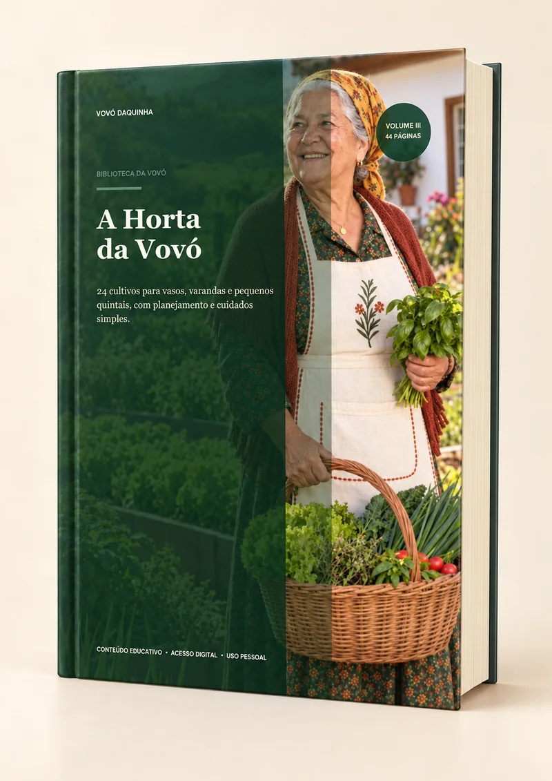Mockup do ebook A Horta da Vovó